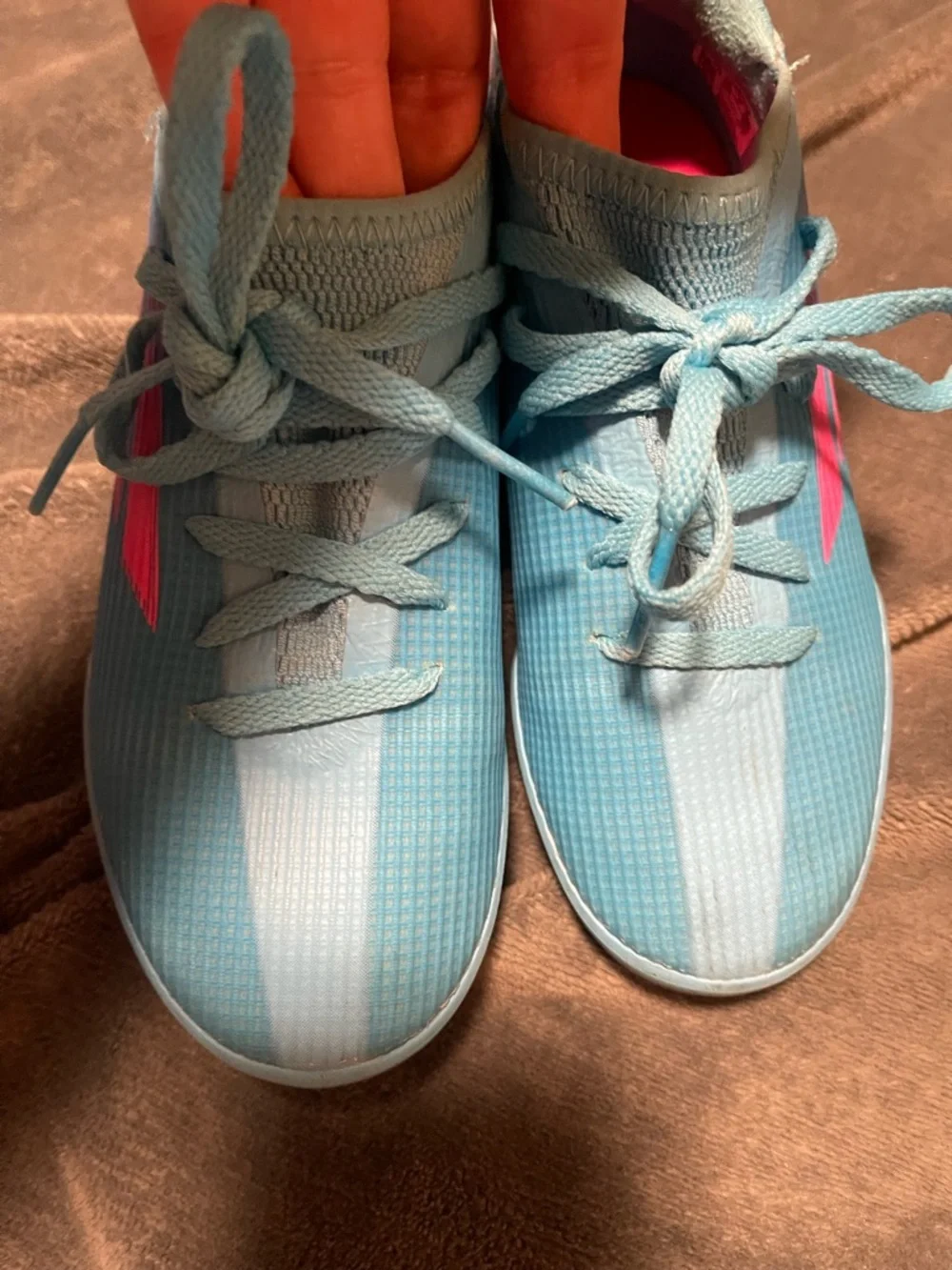 Adidas X Speedflow.3 In J Jr GW7493 shoes blue Pink  size 1 GIrls